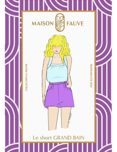 Padrão de short Grand Bain - Maison Fauve