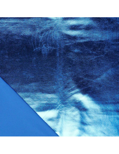 Tecido lamé elástico - Azul