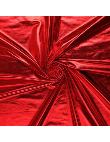 Tecido lamé elástico - Vermelho
