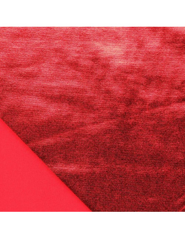 Tecido lamé elástico - Vermelho