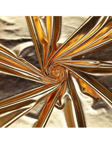 Tecido lamé elástico - Ouro