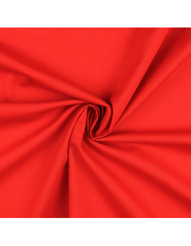 Tecido de algodão cretone liso - Vermelho