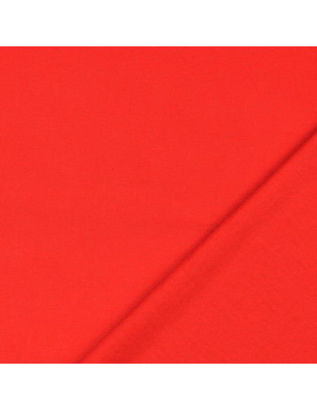 Tecido de algodão cretone liso - Vermelho