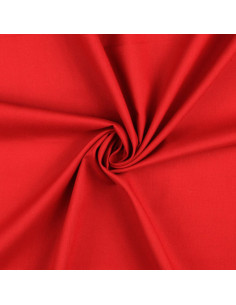 Tecido de algodão cretone liso - Vermelho papoula