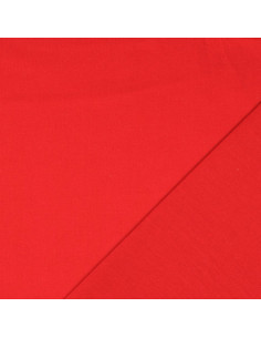 Tecido de algodão cretone liso - Vermelho papoula 2