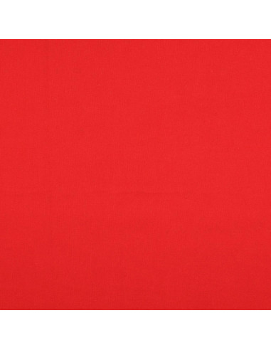Tecido de algodão cretone liso - Vermelho papoula