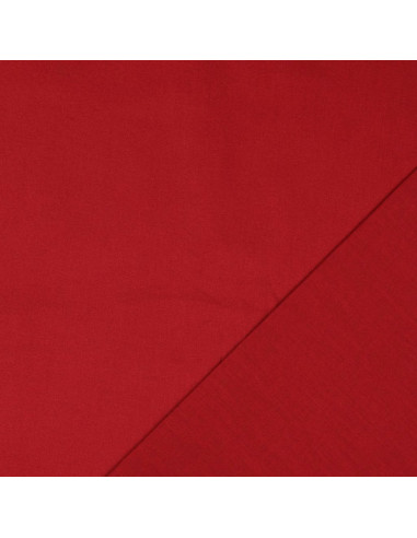 Tecido de algodão cretone liso - Vermelho escuro