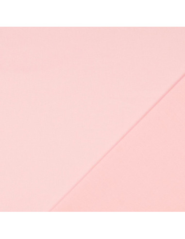 Tecido de algodão cretone liso - Rosa claro
