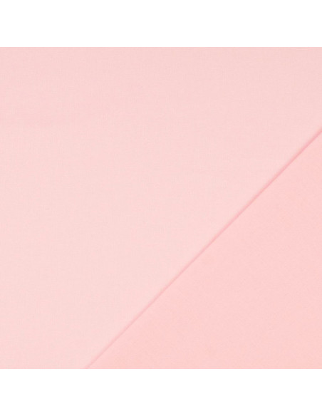 Tecido de algodão cretone liso - Rosa claro