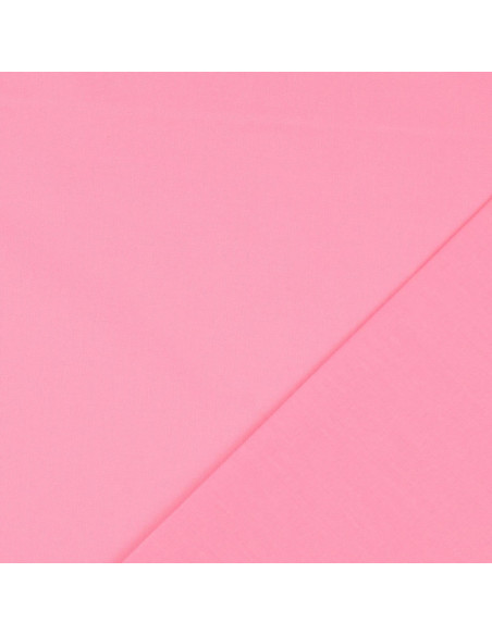 Tecido de algodão cretone liso - Rosa