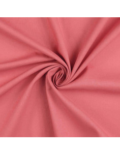 Tecido de algodão cretone liso - Coral