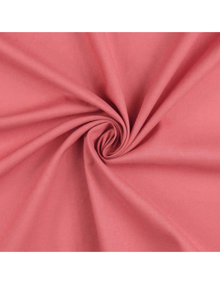 Tecido de algodão cretone liso - Coral