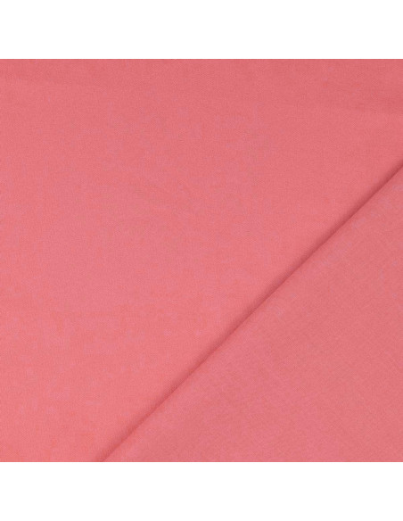 Tecido de algodão cretone liso - Coral