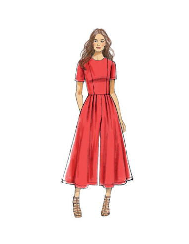 Molde de vestido e macacão - Vogue 9075