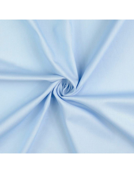 Tecido de algodão cretone liso - Azul céu