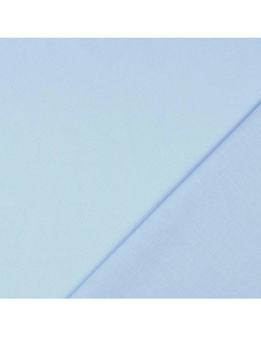 Tecido de algodão cretone liso - Azul céu