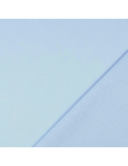 Tecido de algodão cretone liso - Azul céu