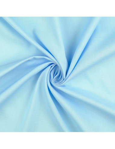 Tecido de algodão cretone liso - Azul bebê