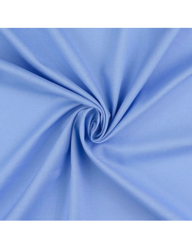 Tecido de algodão cretone liso - Azul carroça
