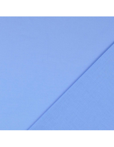 Tecido de algodão cretone liso - Azul carroça