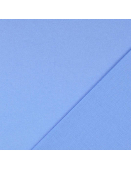 Tecido de algodão cretone liso - Azul carroça