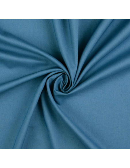 Tecido de algodão cretone liso - Azul acinzentado