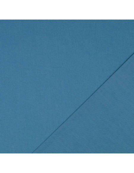 Tecido de algodão cretone liso - Azul acinzentado