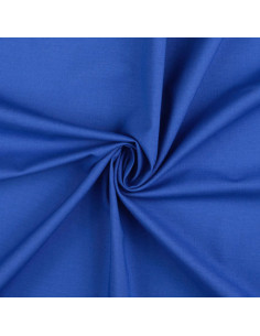 Tecido de algodão cretone liso - Azul royal