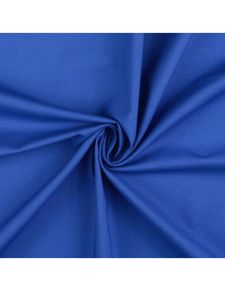 Tecido de algodão cretone liso - Azul royal