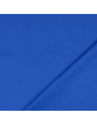 Tecido de algodão cretone liso - Azul royal