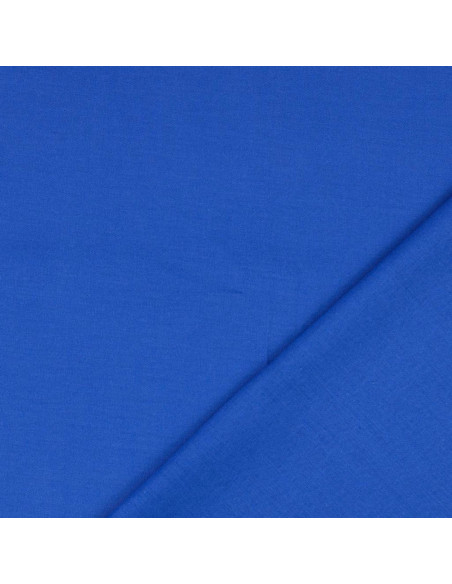 Tecido de algodão cretone liso - Azul royal