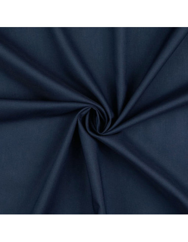 Tecido de algodão cretone liso - Azul marinho