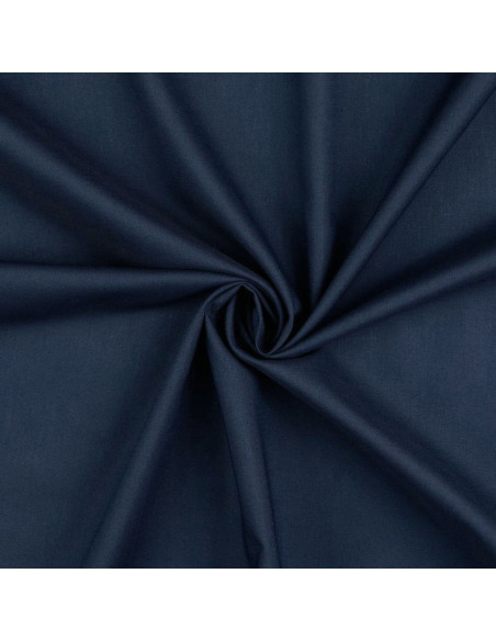 Tecido de algodão cretone liso - Azul marinho