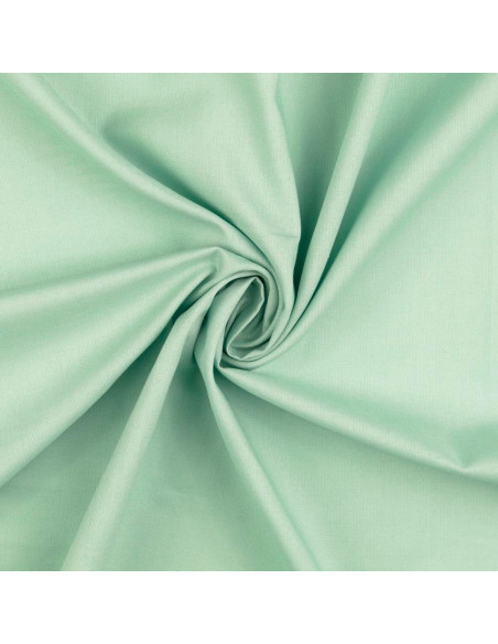 Tecido de algodão cretone liso - Verde menta