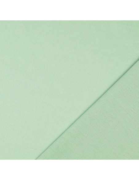 Tecido de algodão cretone liso - Verde menta