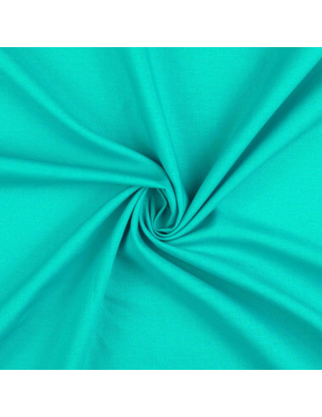 Tecido de algodão cretone liso - Azul pacífico