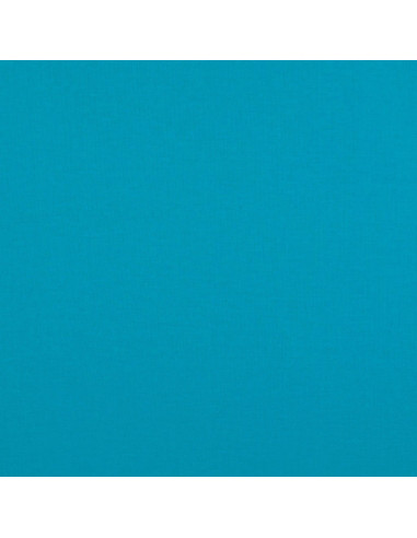 Tecido de algodão cretone liso - Azul turquesa