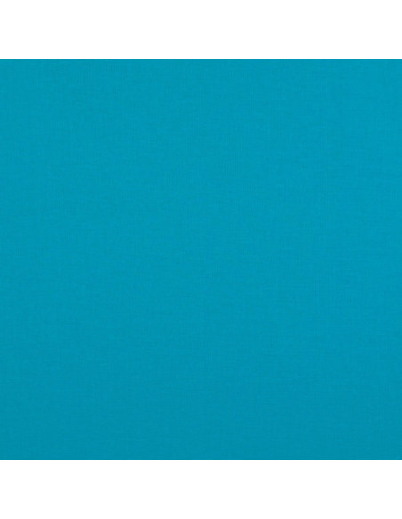 Tecido de algodão cretone liso - Azul turquesa