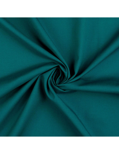 Tecido de algodão cretone liso - Azul petróleo