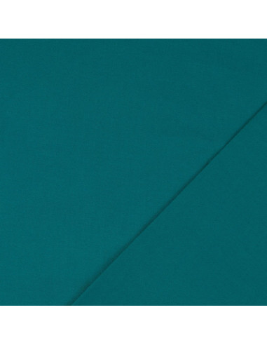 Tecido de algodão cretone liso - Azul petróleo