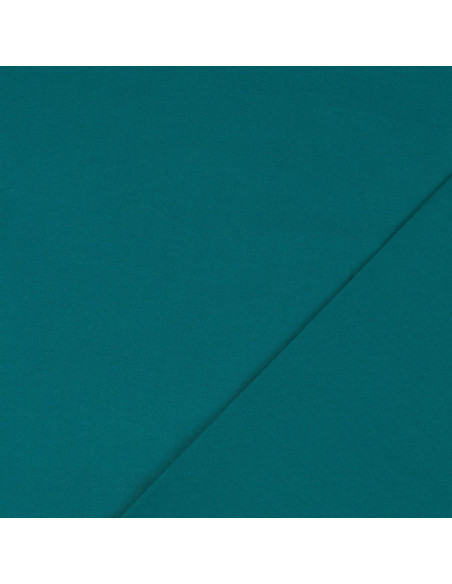 Tecido de algodão cretone liso - Azul petróleo