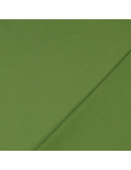 Tecido de algodão cretone liso - Verde oliva
