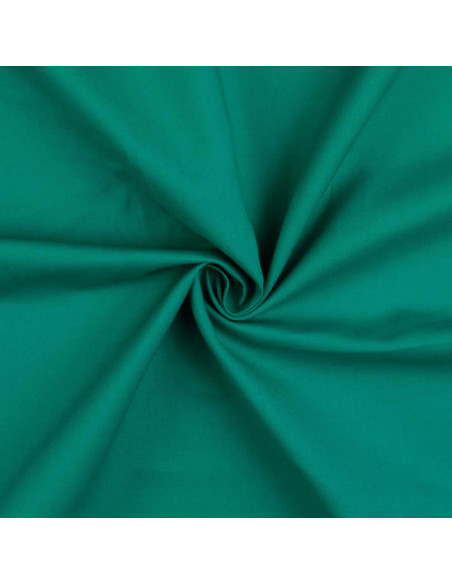 Tecido de algodão cretone liso - Verde jade