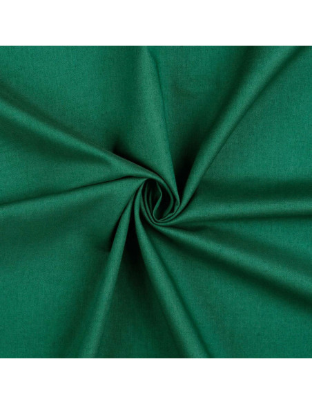 Tecido de algodão cretone liso - Verde escuro