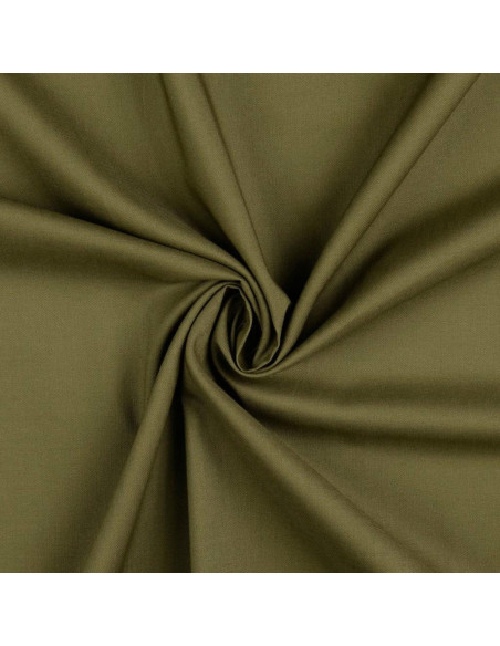 Tecido de algodão cretone liso - Verde militar