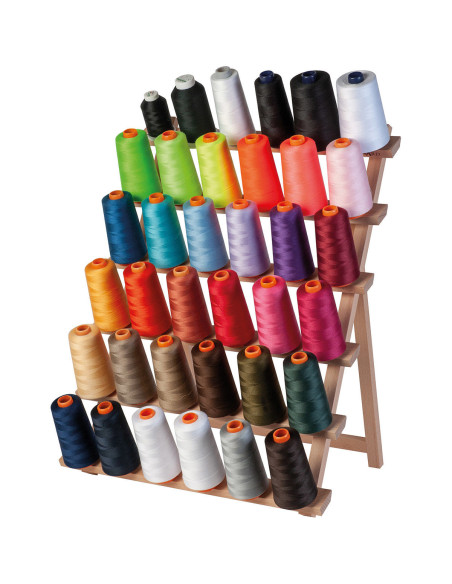 Expositor de madeira para 36 cones de fios