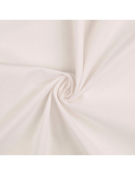 Tecido de algodão cretone liso - Branco