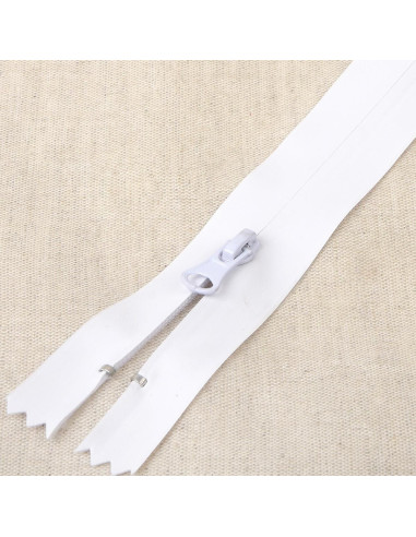 Fecho invisível impermeável 20 cm - Branco