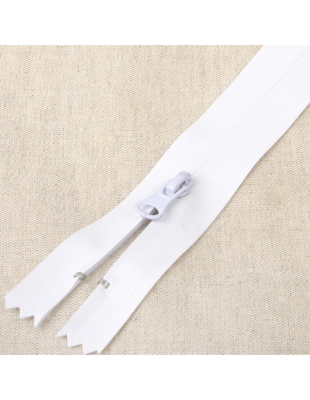 Fecho invisível impermeável 20 cm - Branco