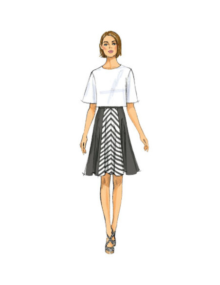 Molde de saia e saia-calça - Butterick 6179